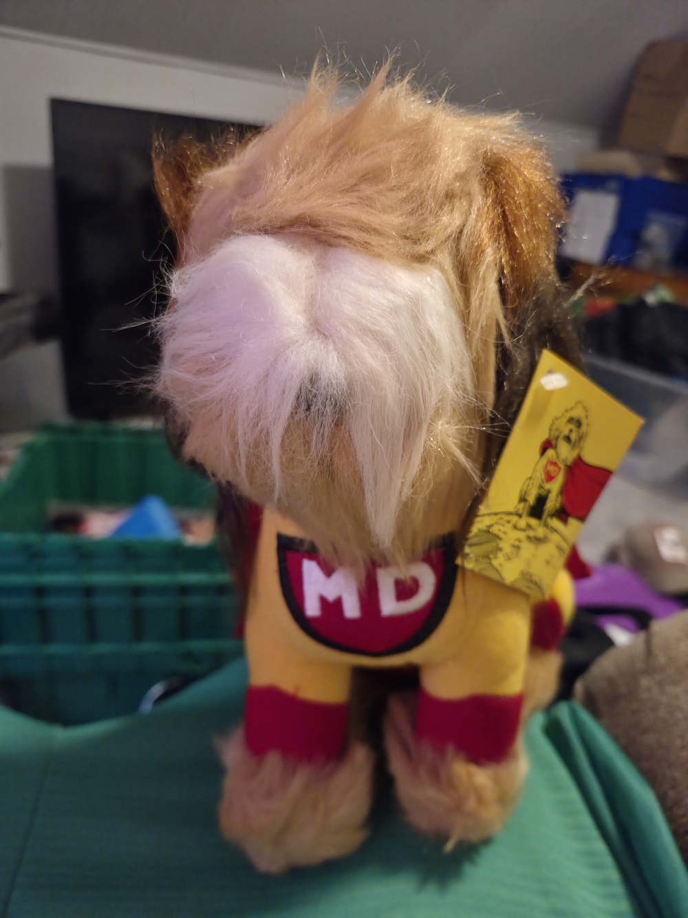 Vintage 1980s Dakin Carnation Mighty Dog Plush New Old Stock